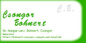 csongor bohnert business card